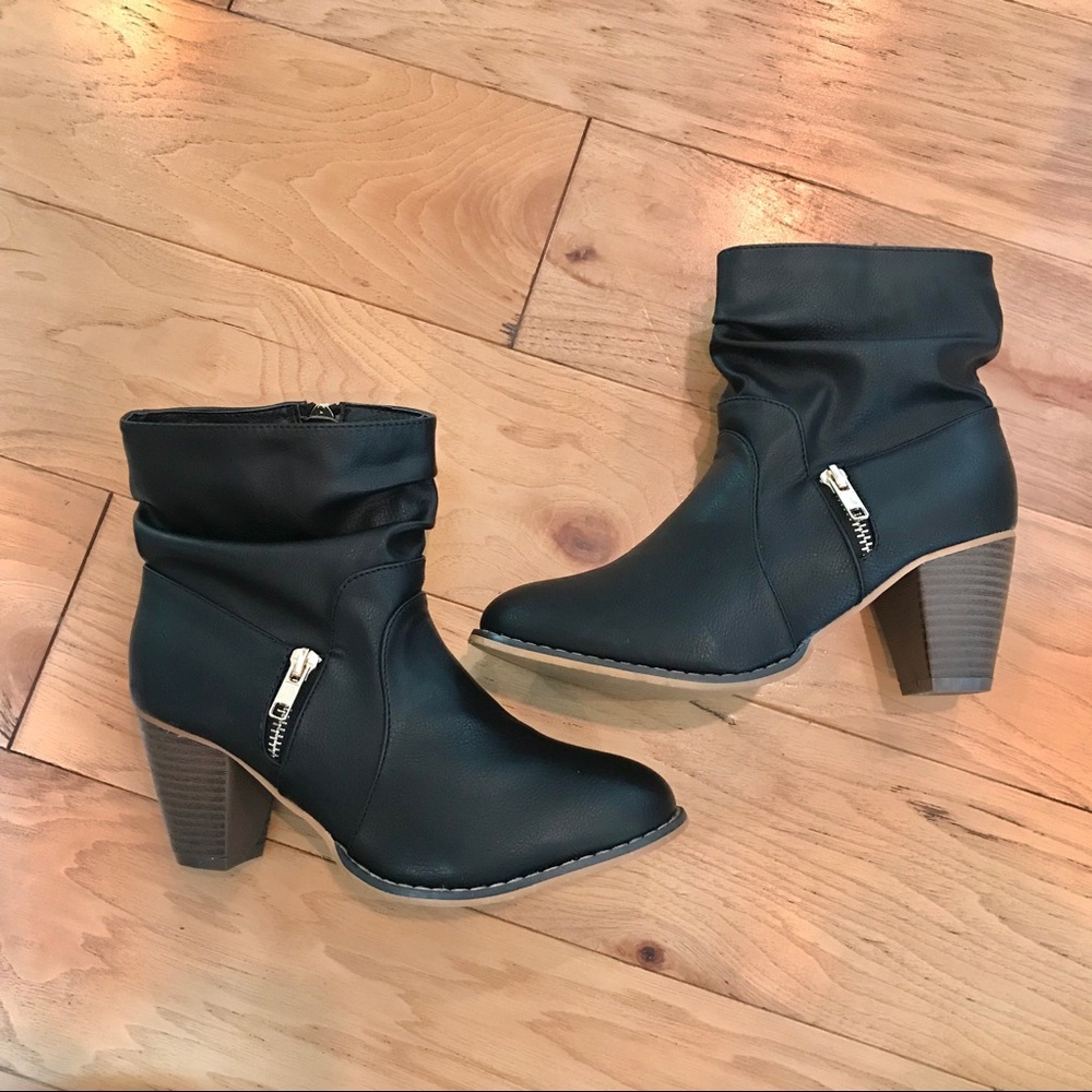 Black booties size 9